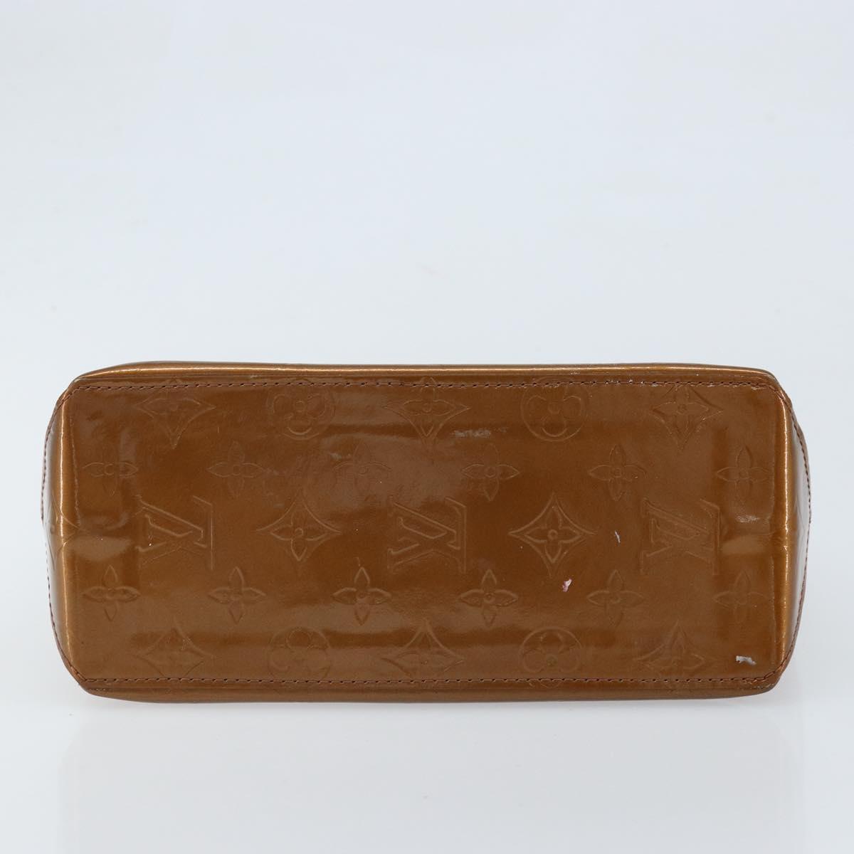 LOUIS VUITTON Monogram Vernis Reade PM Hand Bag Bronze M91146 LV Auth LNZ563