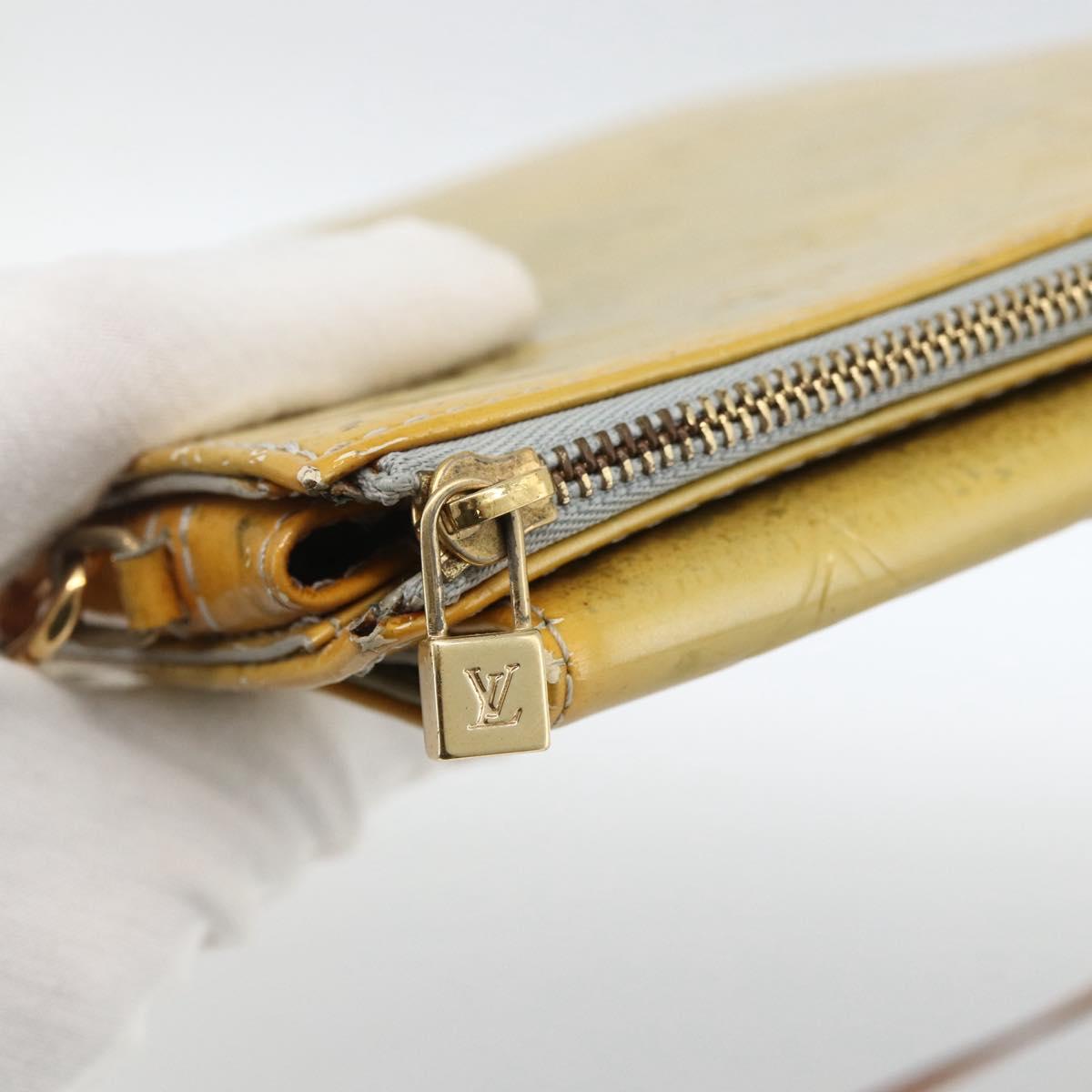 LOUIS VUITTON Monogram Vernis Motto Accessory Pouch Gris M91030 LV Auth LNZ565