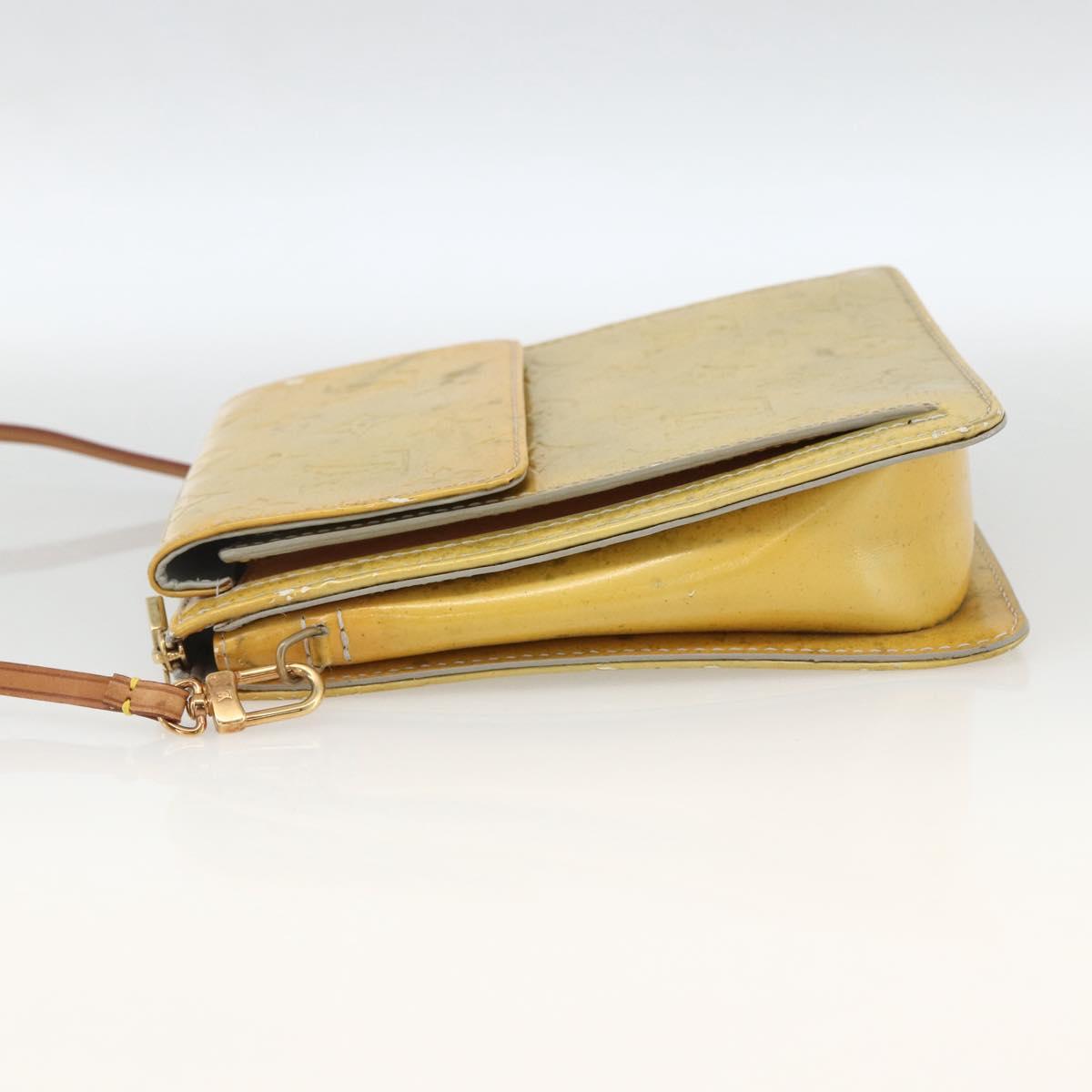 LOUIS VUITTON Monogram Vernis Motto Accessory Pouch Gris M91030 LV Auth LNZ565