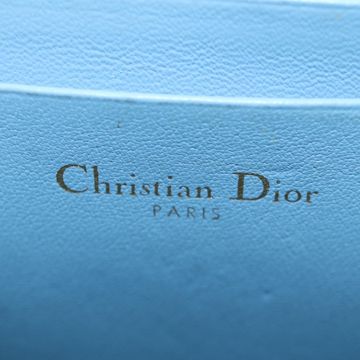 Christian Dior Trotter Canvas Phone Holder Chain 2way Light Blue Auth LNZ570SAM