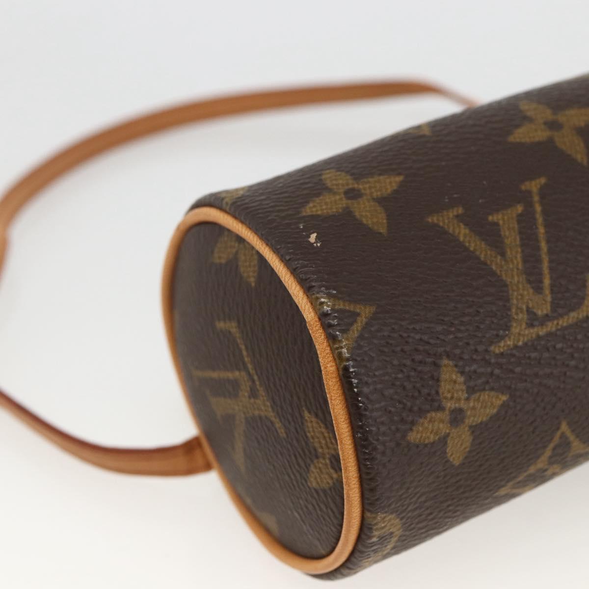 LOUIS VUITTON Monogram Papillon Pouch LV Auth LNZ583