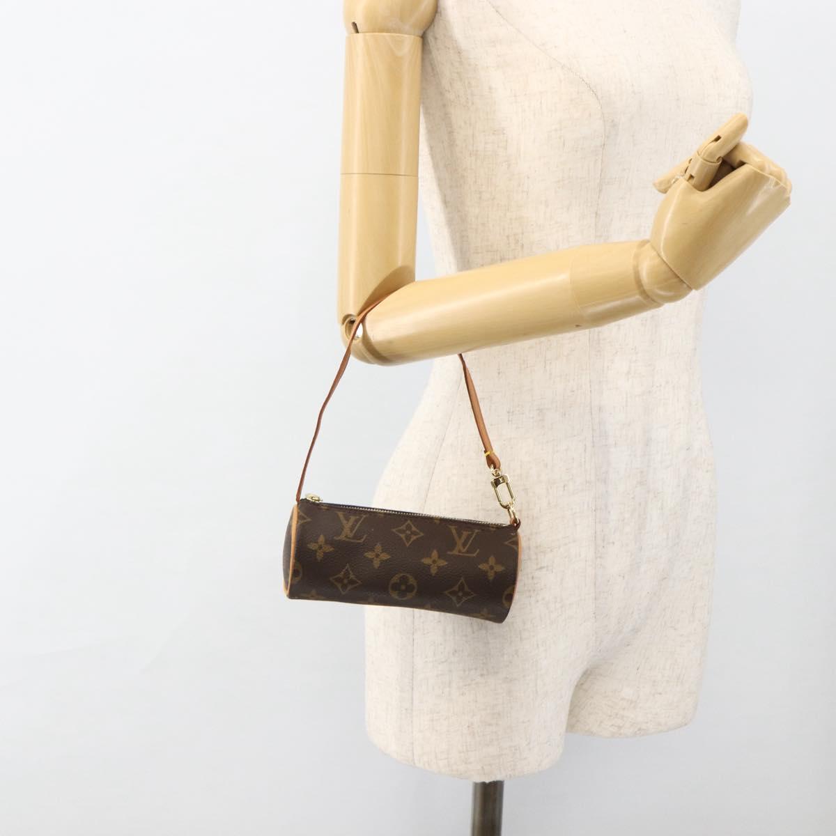 LOUIS VUITTON Monogram Papillon Pouch LV Auth LNZ583