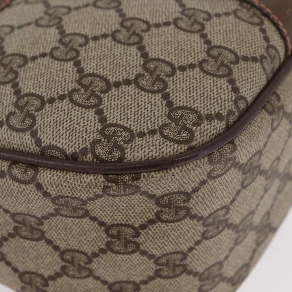 GUCCI GG Supreme Web Sherry Line Bag PVC Beige Gold 89 02 032 Auth LNZ595