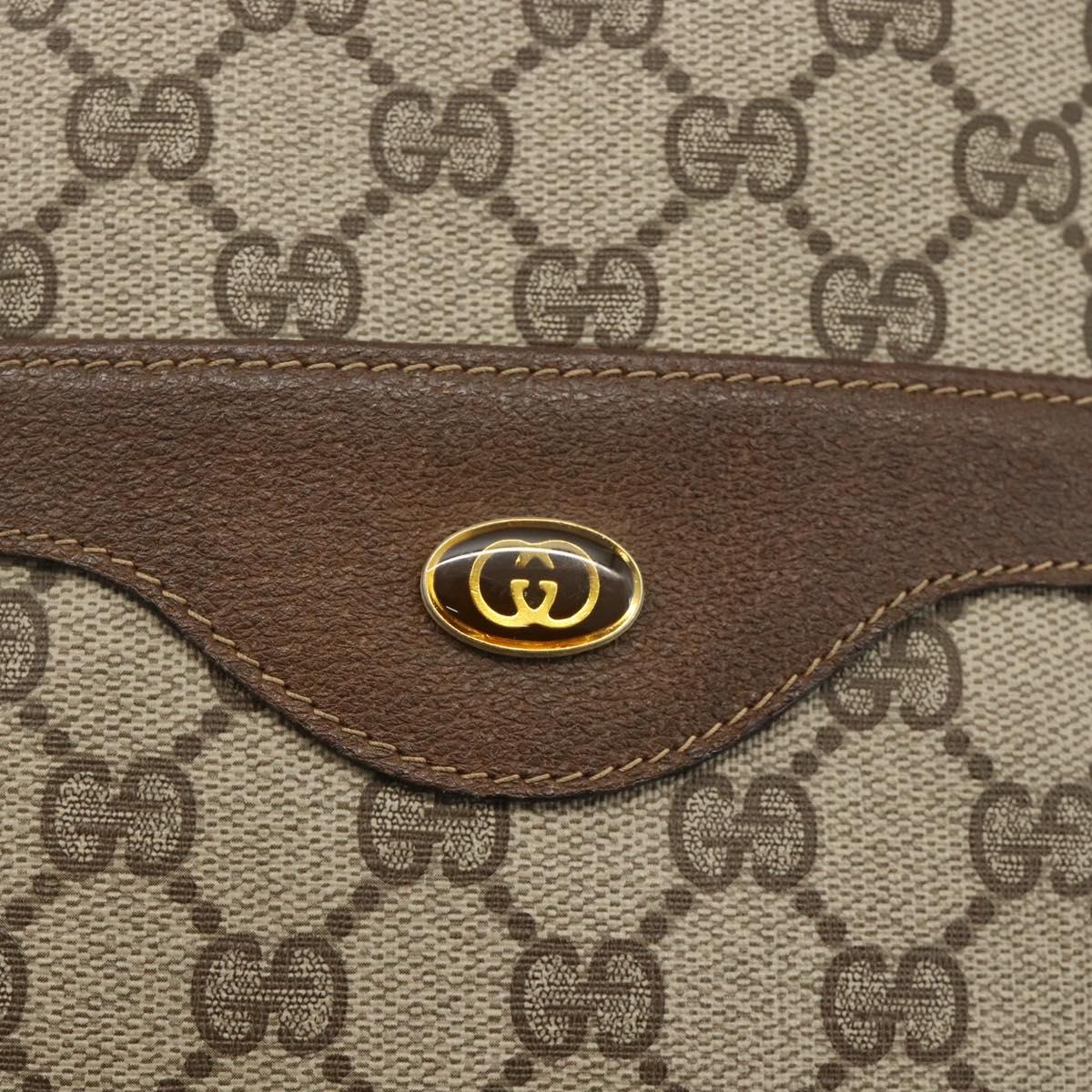 GUCCI GG Supreme Web Sherry Line Tote Bag PVC Beige Red 39 02 0031 Auth LNZ596