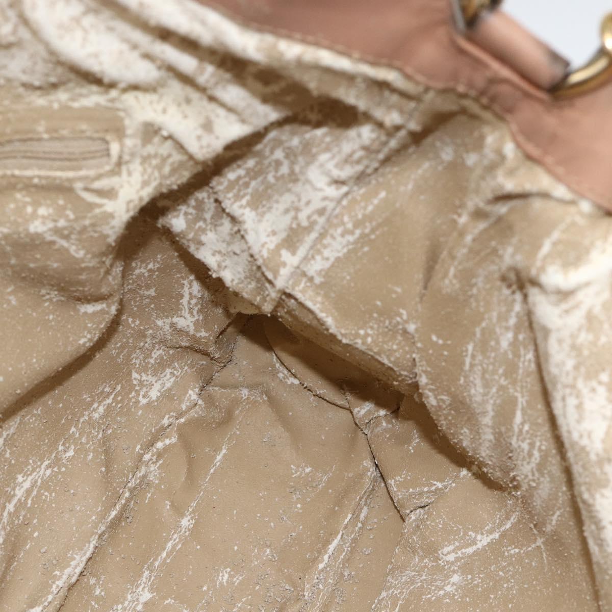 GUCCI Bamboo Shoulder Bag Suede 2way Beige Gold 001 2123 1577 Auth LNZ597