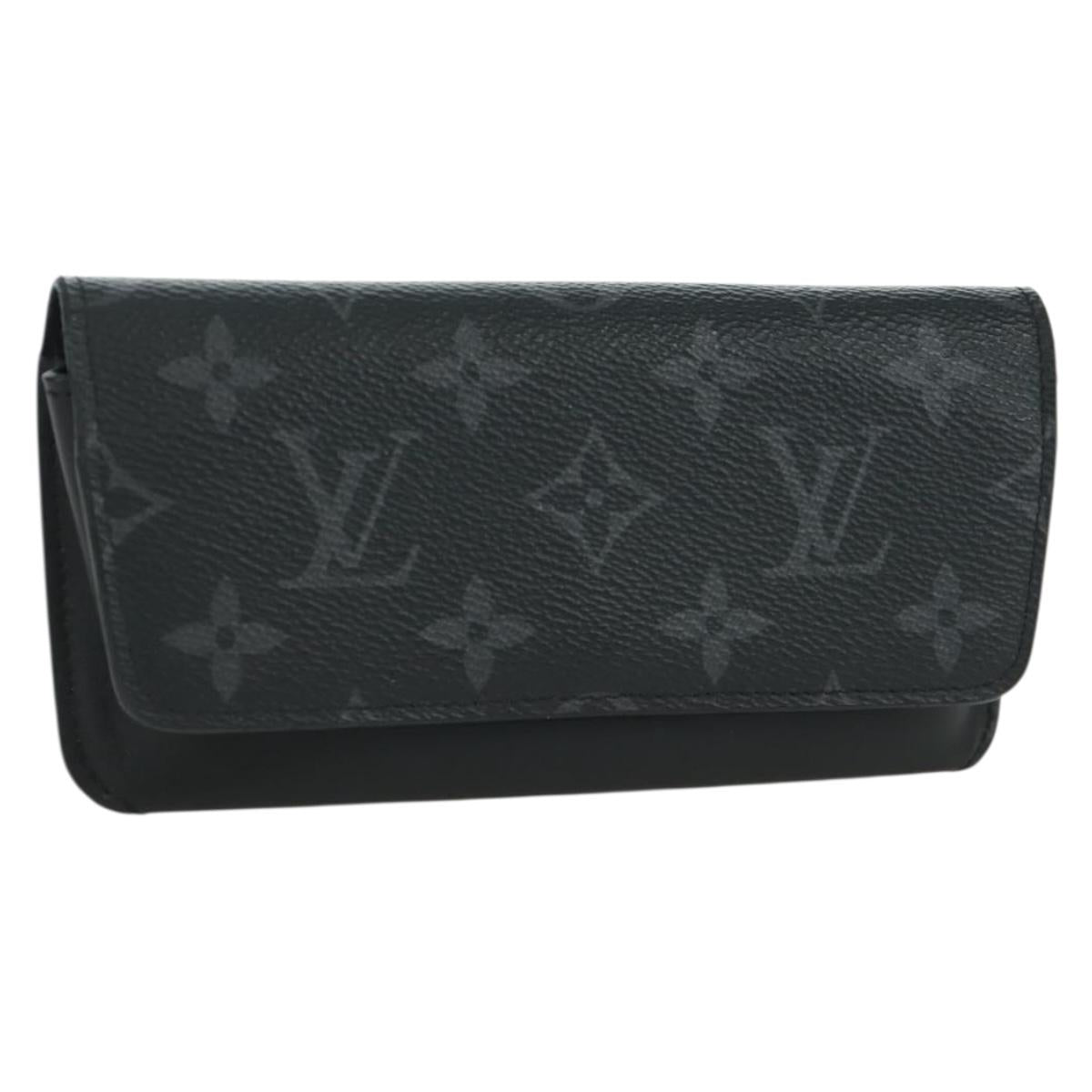 LOUIS VUITTON Monogram Eclipse Etui Lunet GM Glasses Case GI0296 LV Auth LNZ611M