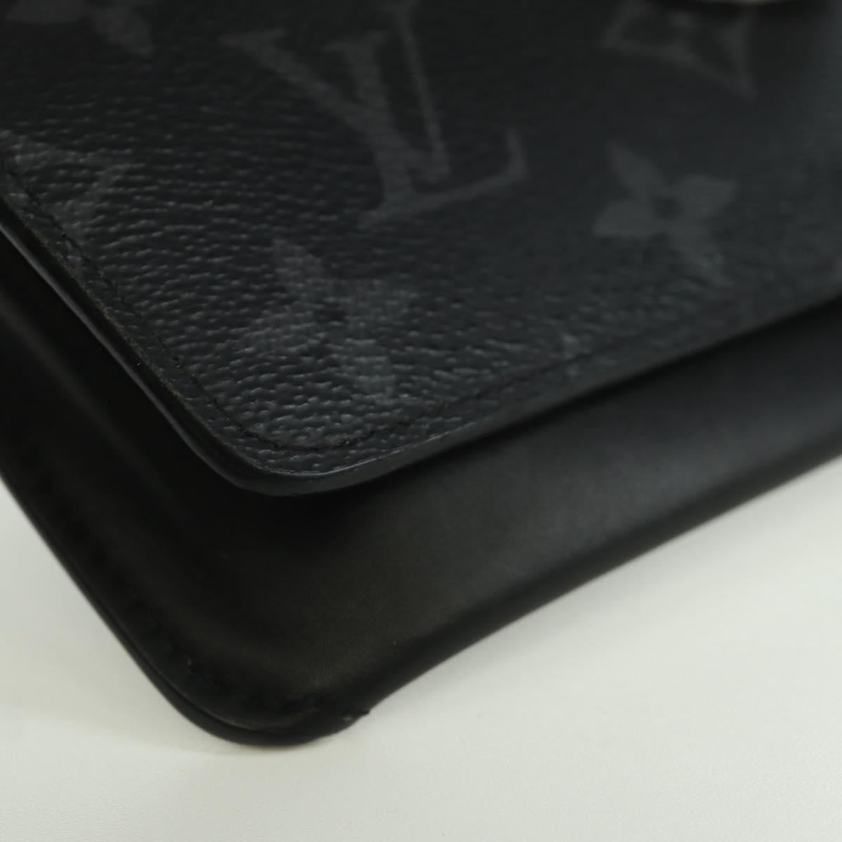 LOUIS VUITTON Monogram Eclipse Etui Lunet GM Glasses Case GI0296 LV Auth LNZ611M