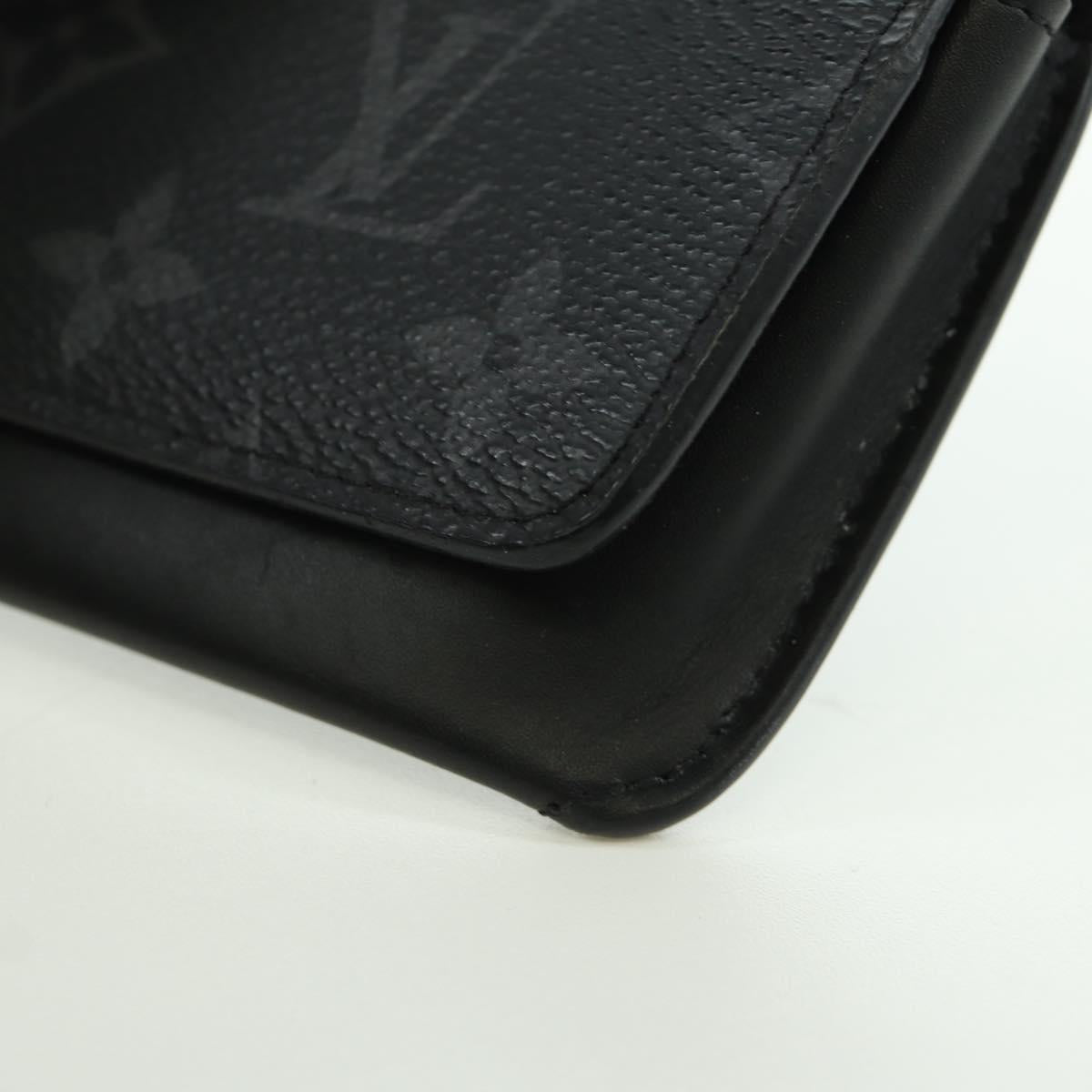LOUIS VUITTON Monogram Eclipse Etui Lunet GM Glasses Case GI0296 LV Auth LNZ611M