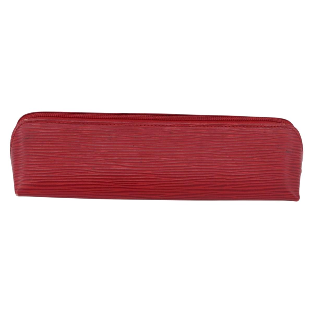LOUIS VUITTON Epi Trousse Crayons Pen Case Red M56547 LV Auth LNZ612