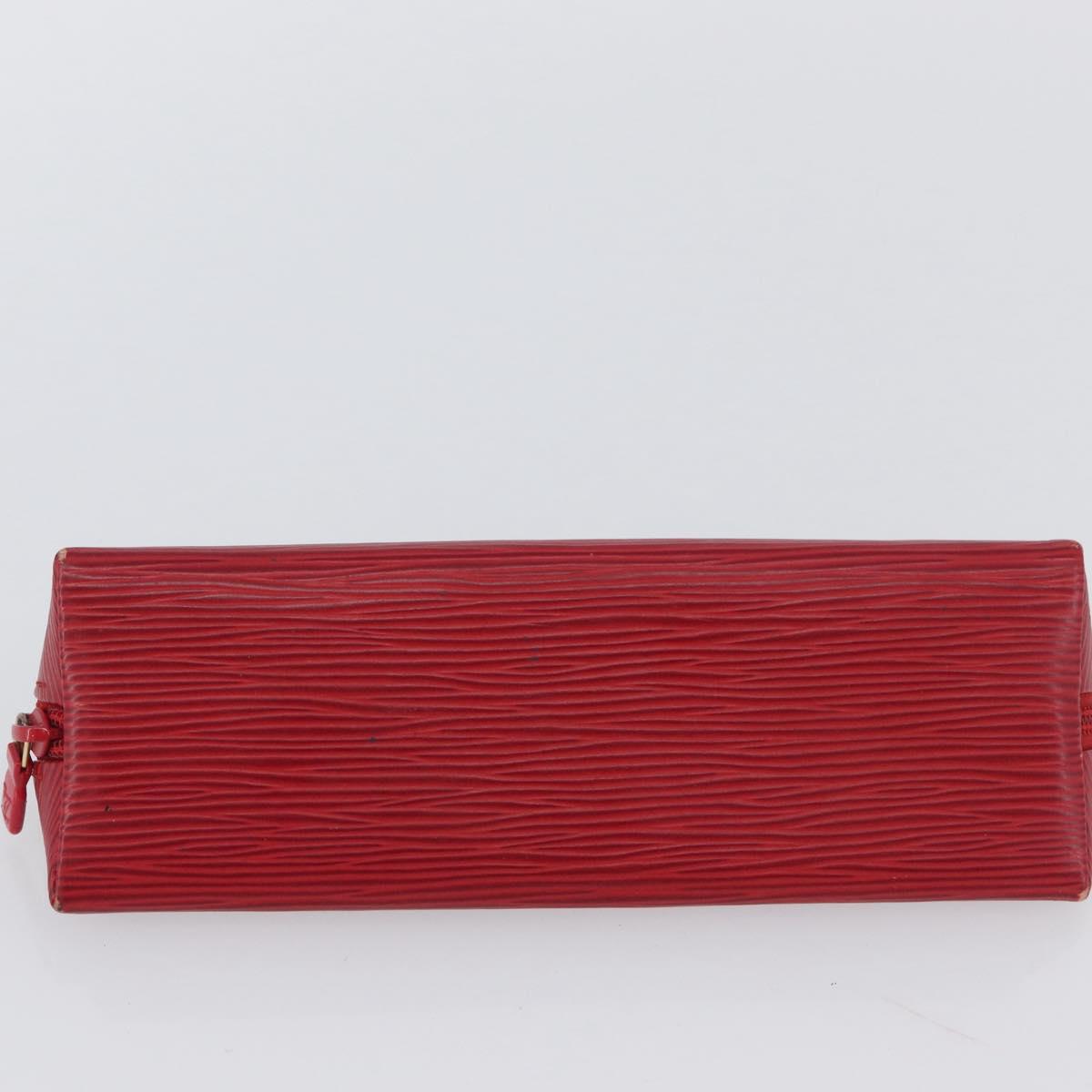 LOUIS VUITTON Epi Trousse Crayons Pen Case Red M56547 LV Auth LNZ612