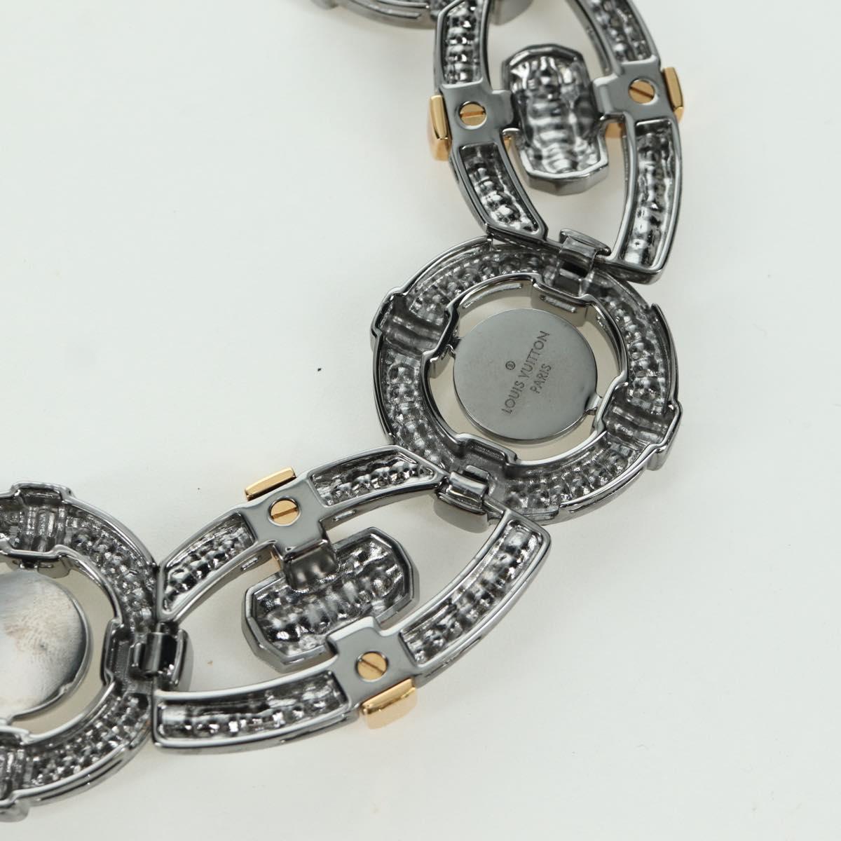 LOUIS VUITTON Collier LV Windsor metal Silver Tone MP2199 LV Auth LNZ615SM