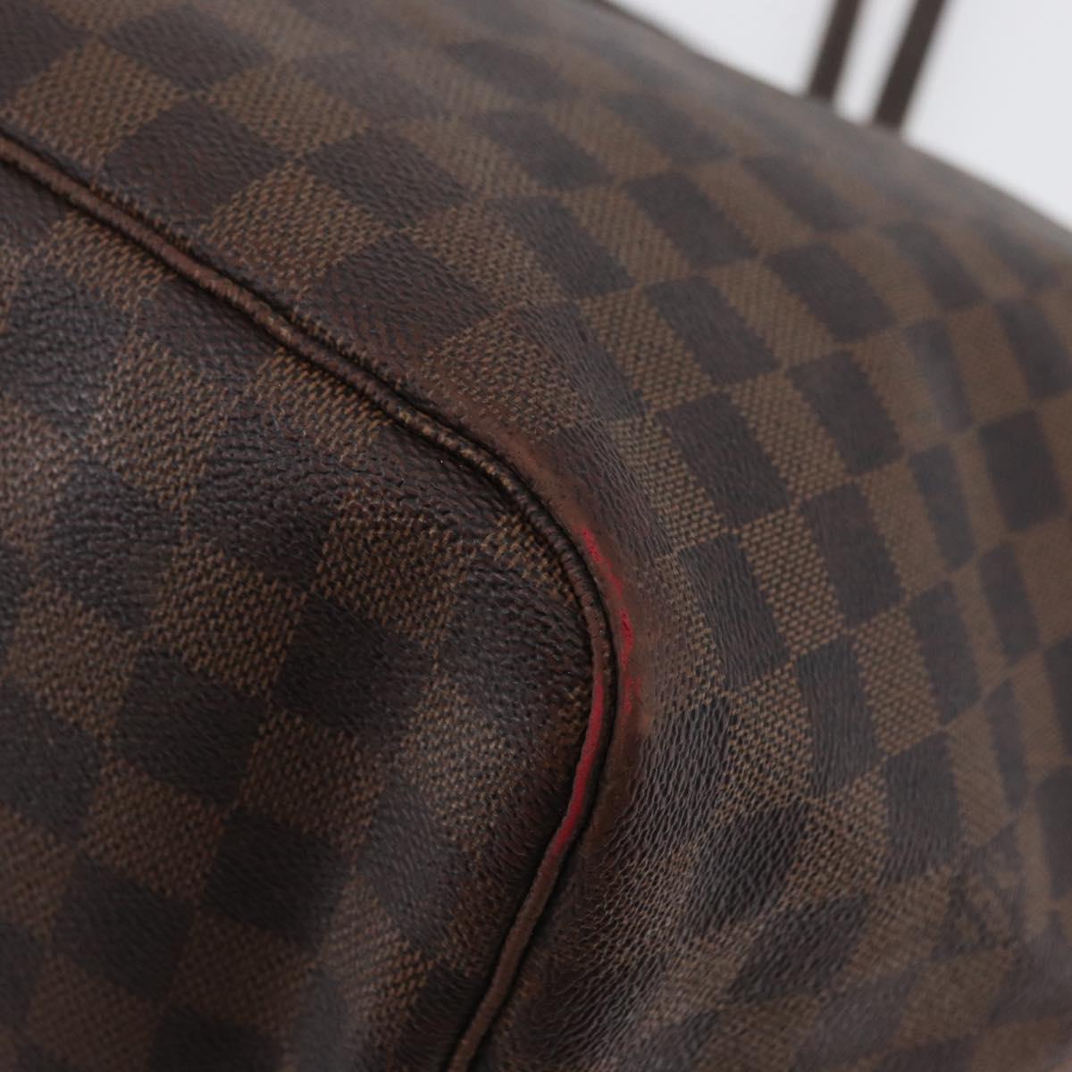 LOUIS VUITTON Damier Ebene Neverfull GM Tote Bag N51106 LV Auth LNZ627