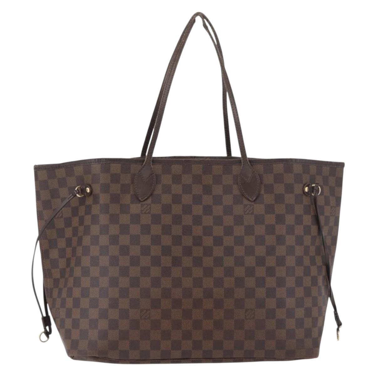 LOUIS VUITTON Damier Ebene Neverfull GM Tote Bag N51106 LV Auth LNZ627