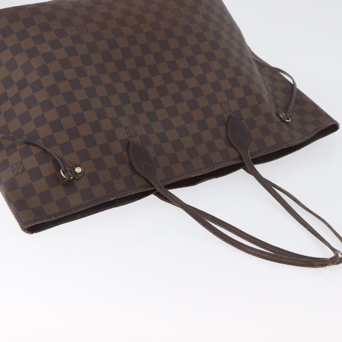 LOUIS VUITTON Damier Ebene Neverfull GM Tote Bag N51106 LV Auth LNZ627