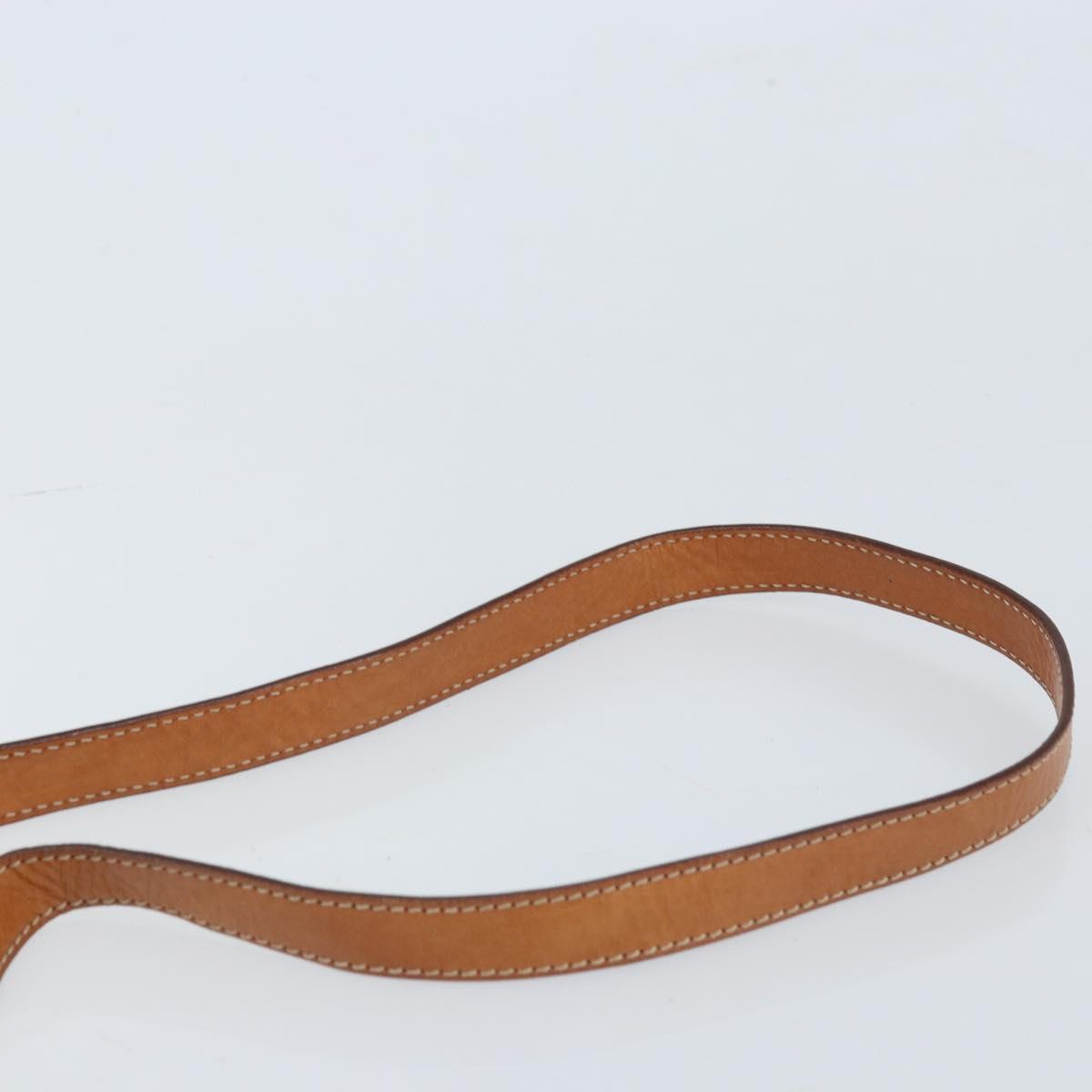 CELINE Macadam Canvas Hand Bag PVC Leather 2way Brown Gold Auth LNZ630