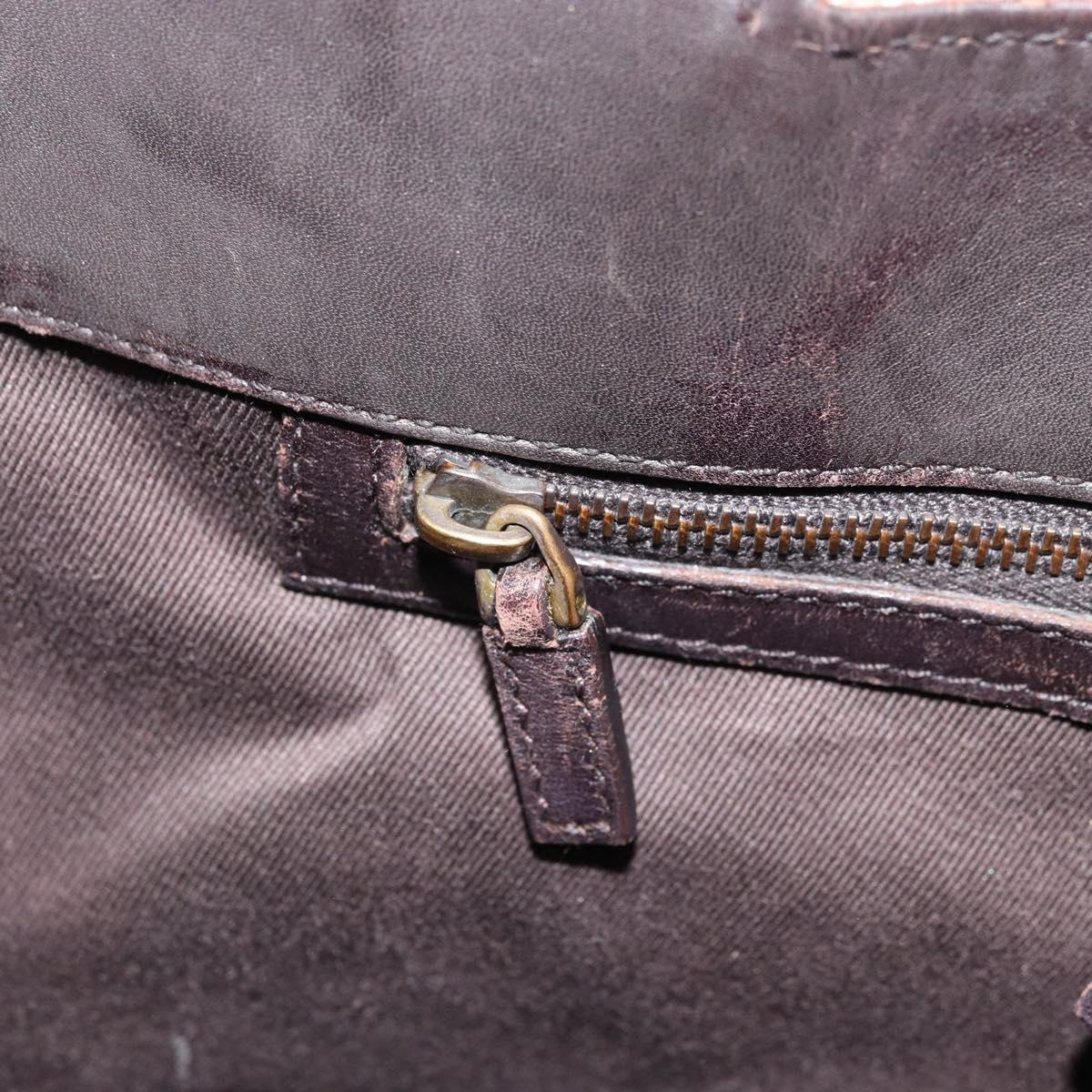 GUCCI GG Canvas Hand Bag Beige Gold 107757 Auth LNZ637
