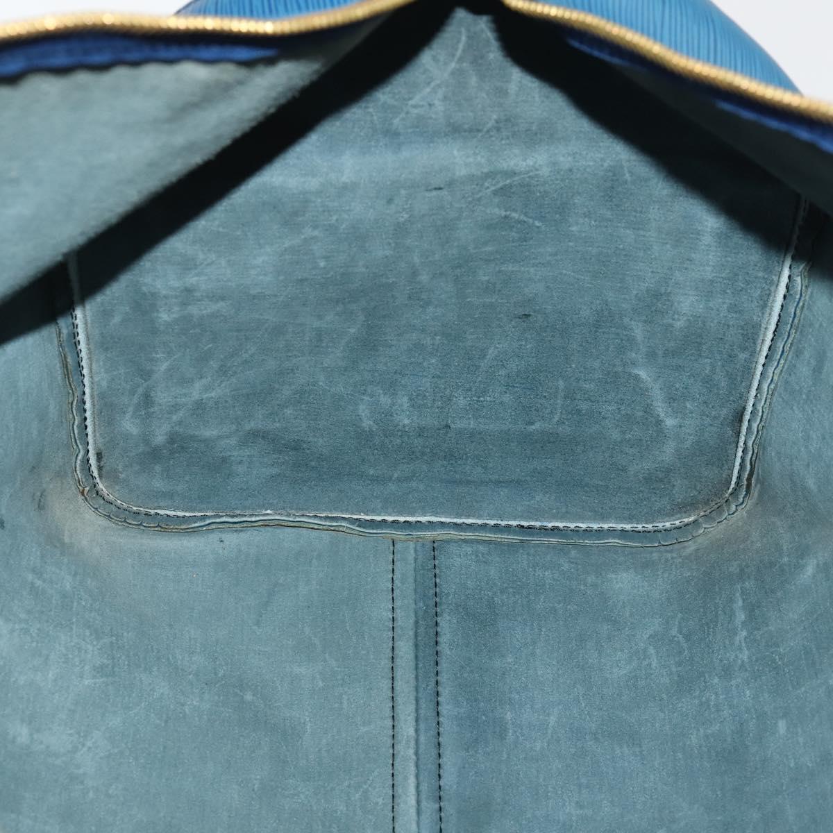 LOUIS VUITTON Epi Keepall 55 Boston Bag Toledo Blue M42955 LV Auth LNZ652A