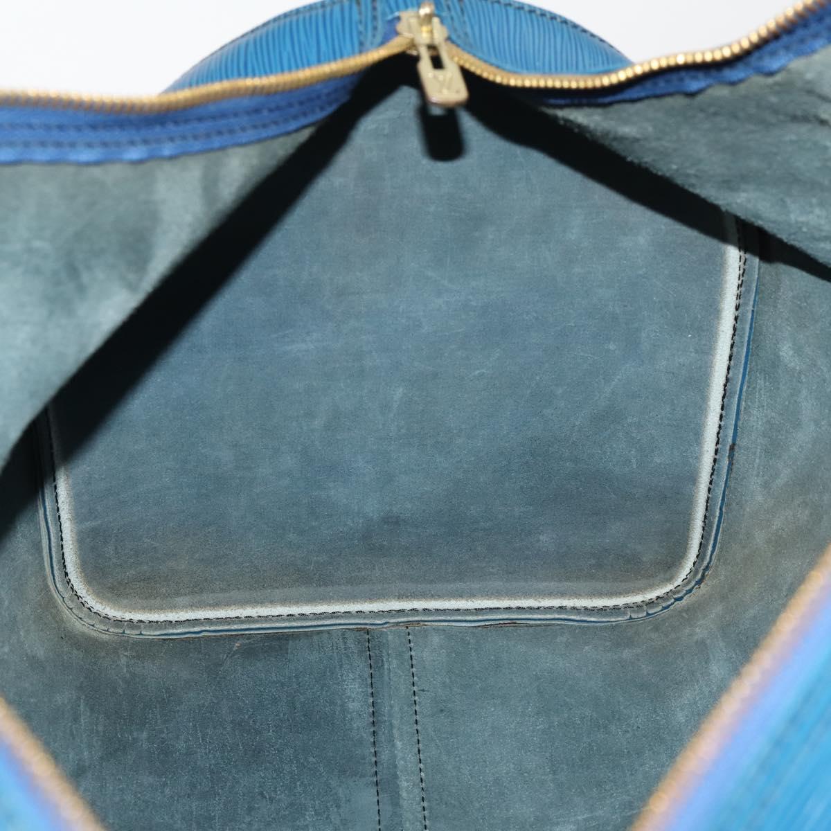 LOUIS VUITTON Epi Keepall 55 Boston Bag Toledo Blue M42955 LV Auth LNZ652A