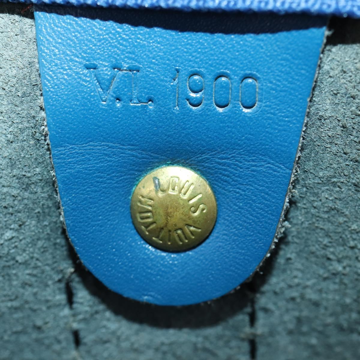 LOUIS VUITTON Epi Keepall 55 Boston Bag Toledo Blue M42955 LV Auth LNZ652A