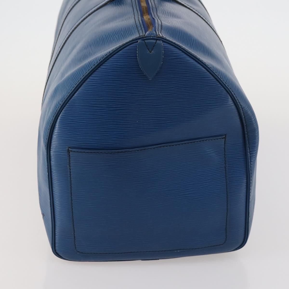 LOUIS VUITTON Epi Keepall 55 Boston Bag Toledo Blue M42955 LV Auth LNZ652A