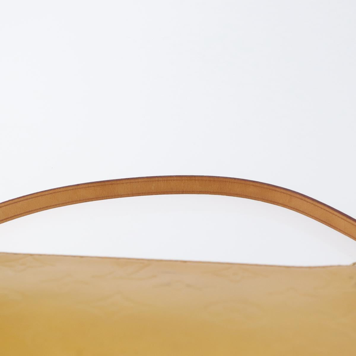 LOUIS VUITTON Monogram Vernis Lexington Pouch Beige M91010 LV Auth LNZ662