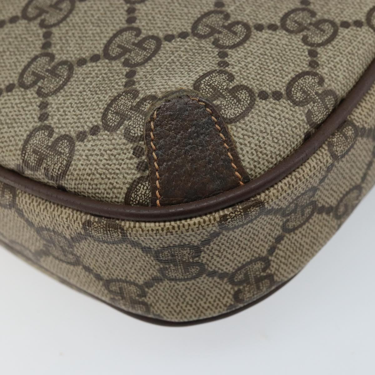 GUCCI GG Supreme Web Sherry Line Bag PVC Beige Gold 89 02 066 Auth LNZ667