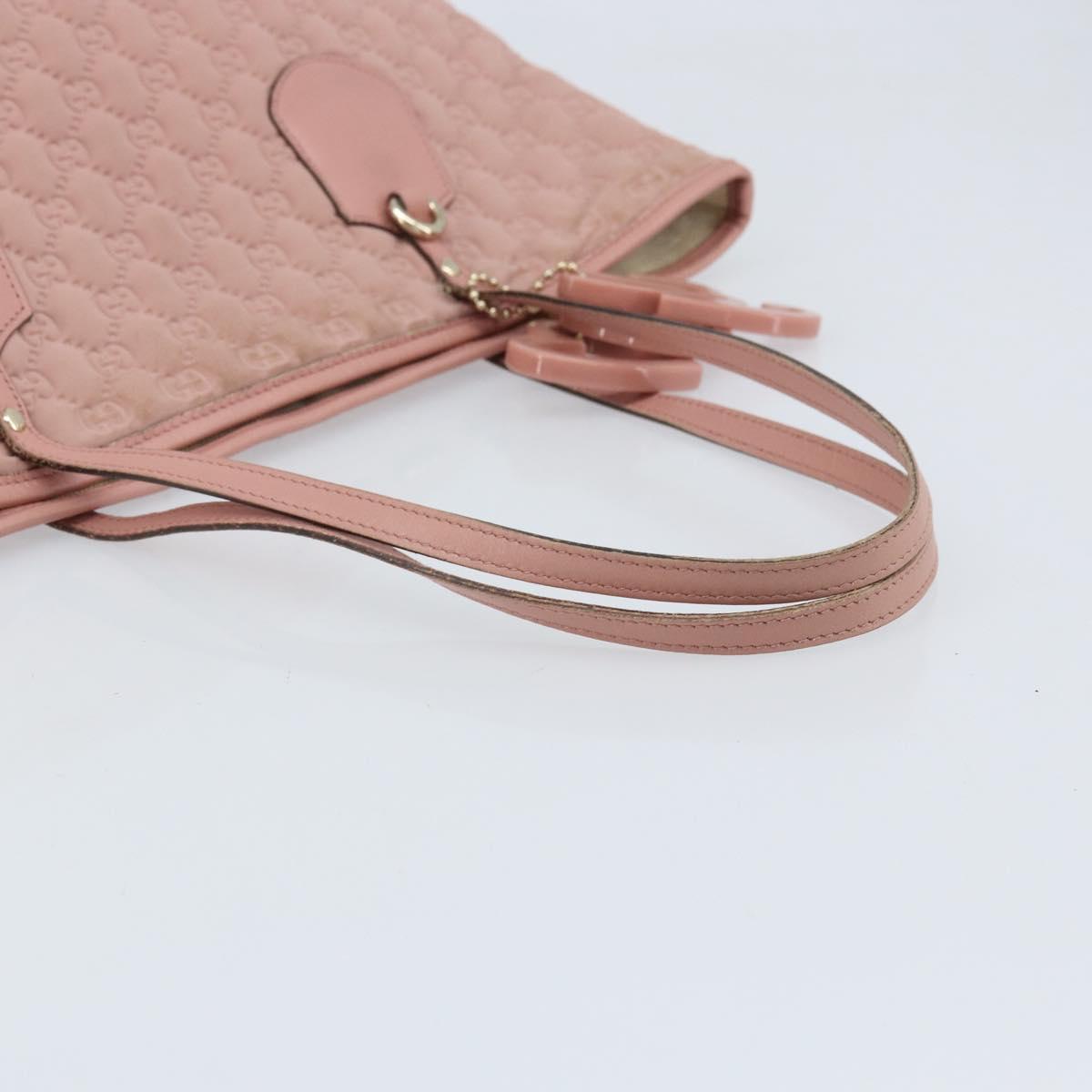 GUCCI GG Canvas Tote Bag Nylon Pink Gold 211976 Auth LNZ669