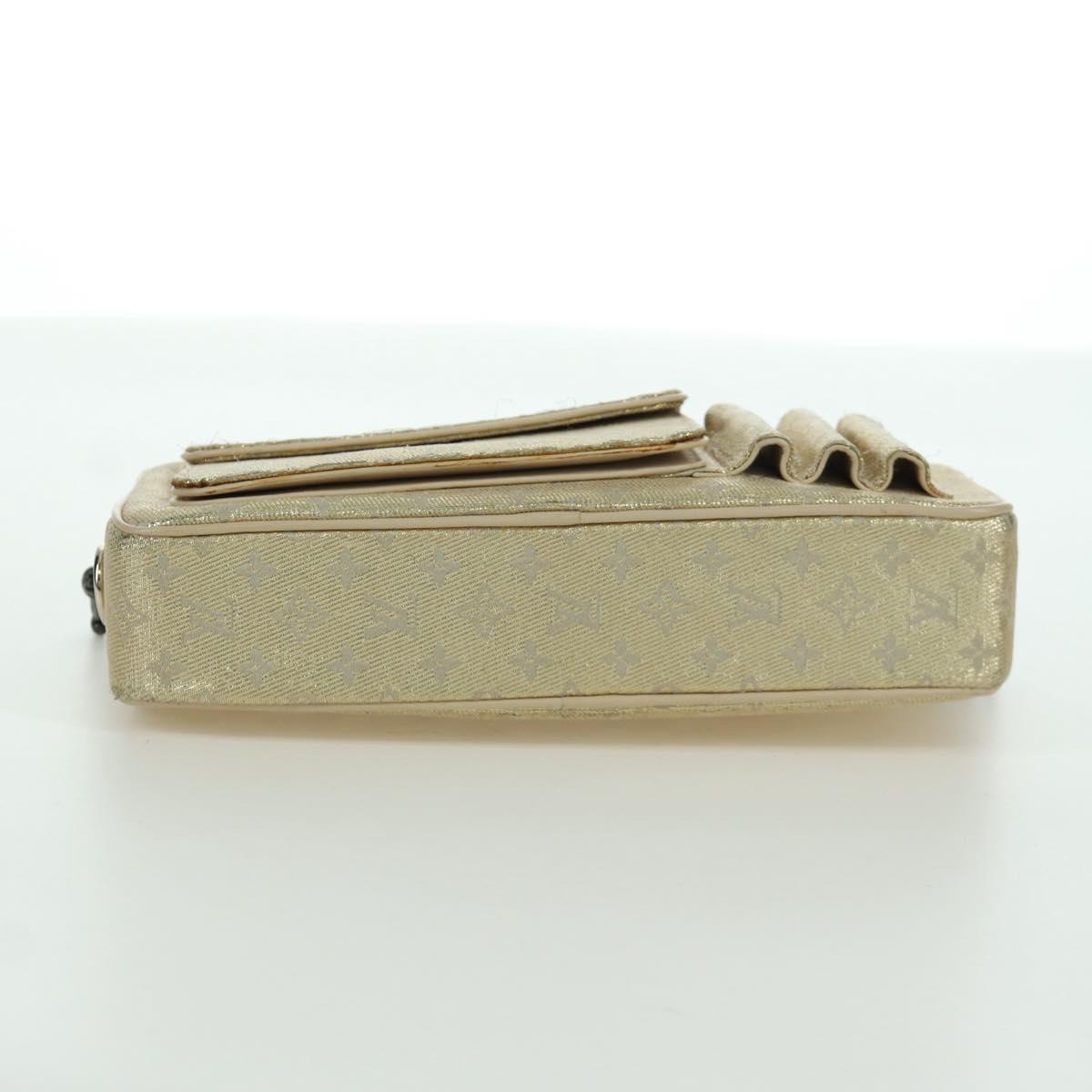 LOUIS VUITTON Monogram Shine Chain McKenna Bag Silver M92362 LV Auth LNZ672V