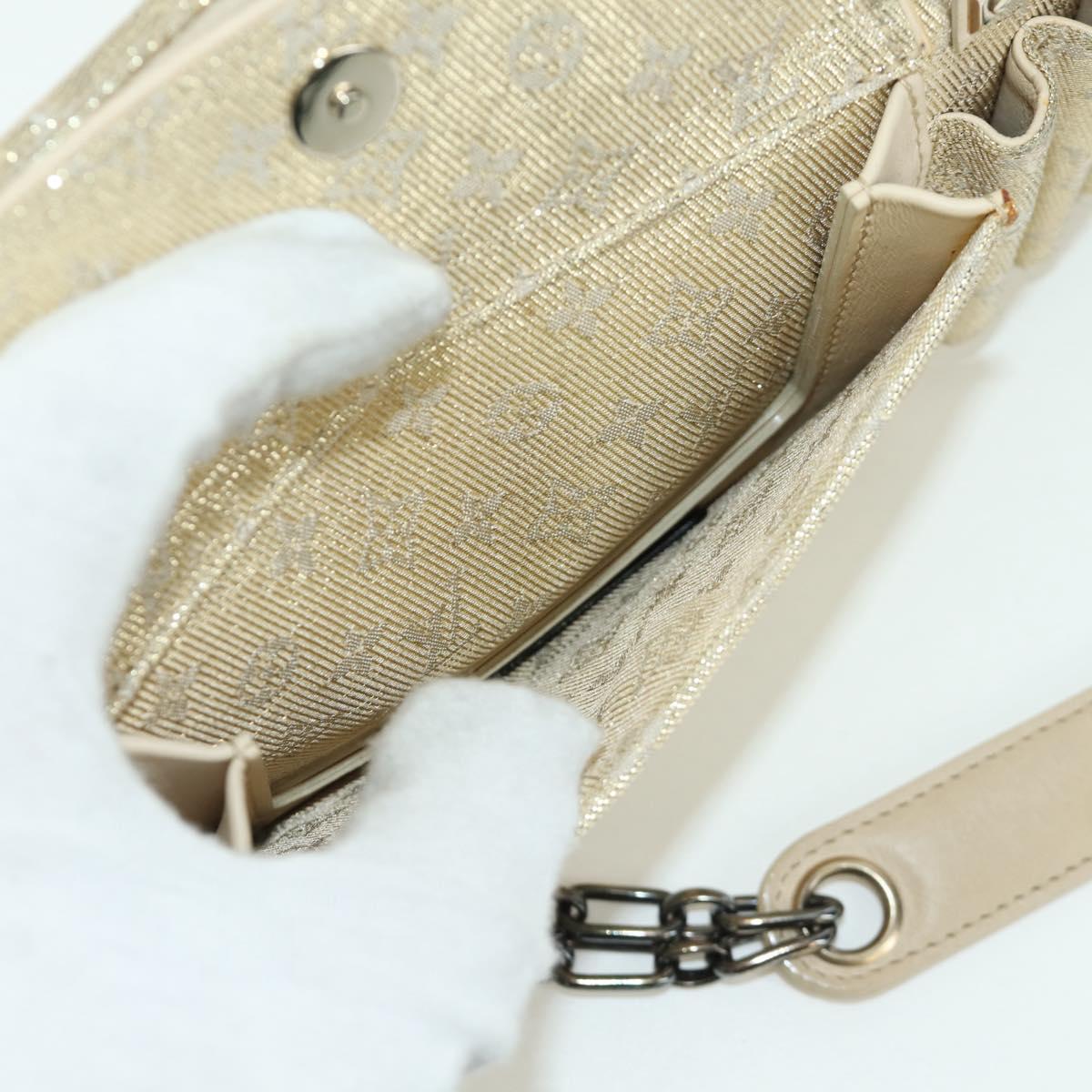 LOUIS VUITTON Monogram Shine Chain McKenna Bag Silver M92362 LV Auth LNZ672V