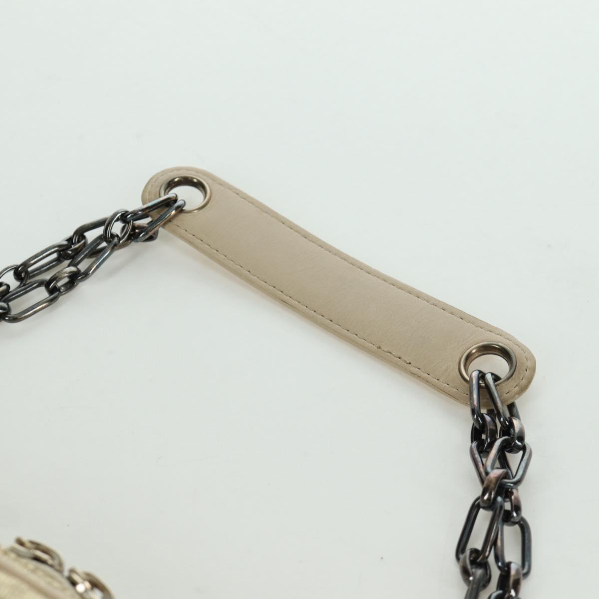 LOUIS VUITTON Monogram Shine Chain McKenna Bag Silver M92362 LV Auth LNZ672V