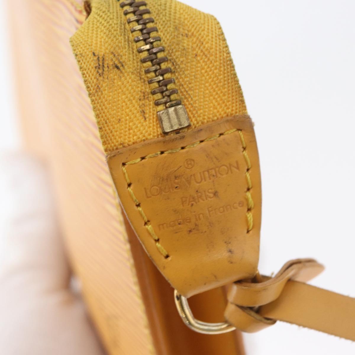LOUIS VUITTON Epi Pochette Accessoires Pouch Yellow M52949 LV Auth LNZ682