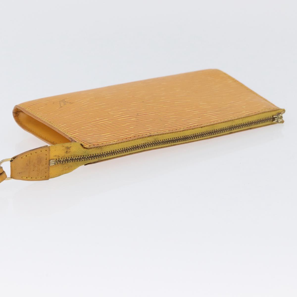 LOUIS VUITTON Epi Pochette Accessoires Pouch Yellow M52949 LV Auth LNZ682
