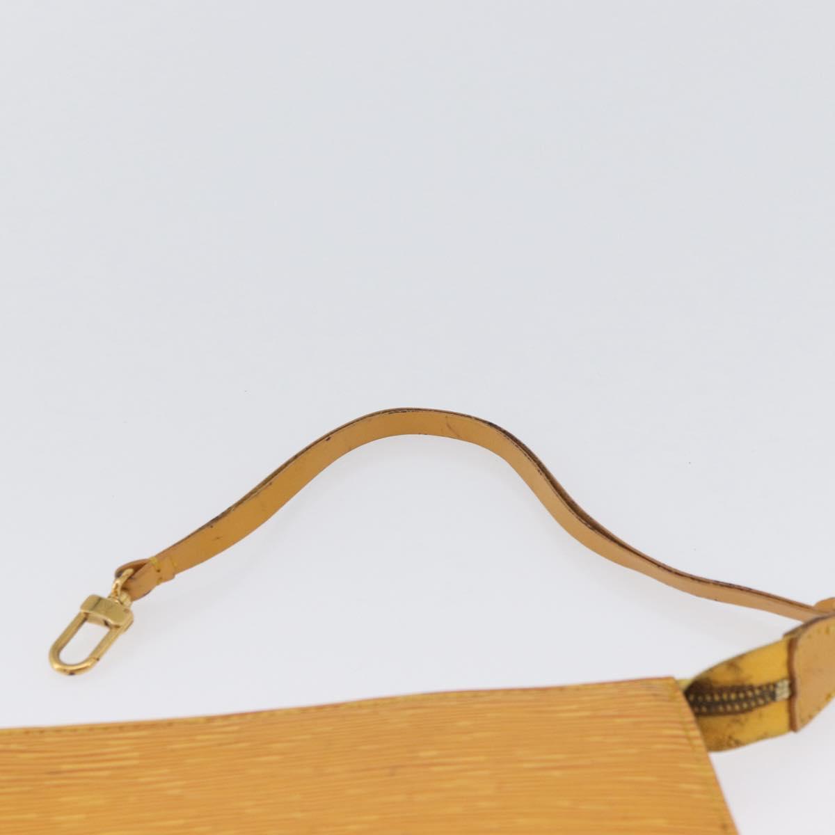 LOUIS VUITTON Epi Pochette Accessoires Pouch Yellow M52949 LV Auth LNZ682