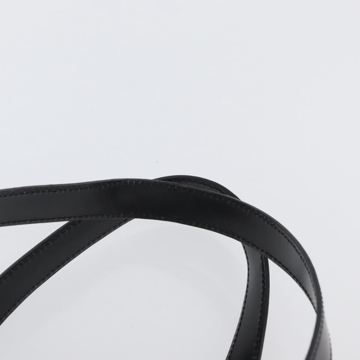 CELINE Macadam Canvas Tote Bag PVC Leather Black Gold Auth LNZ687
