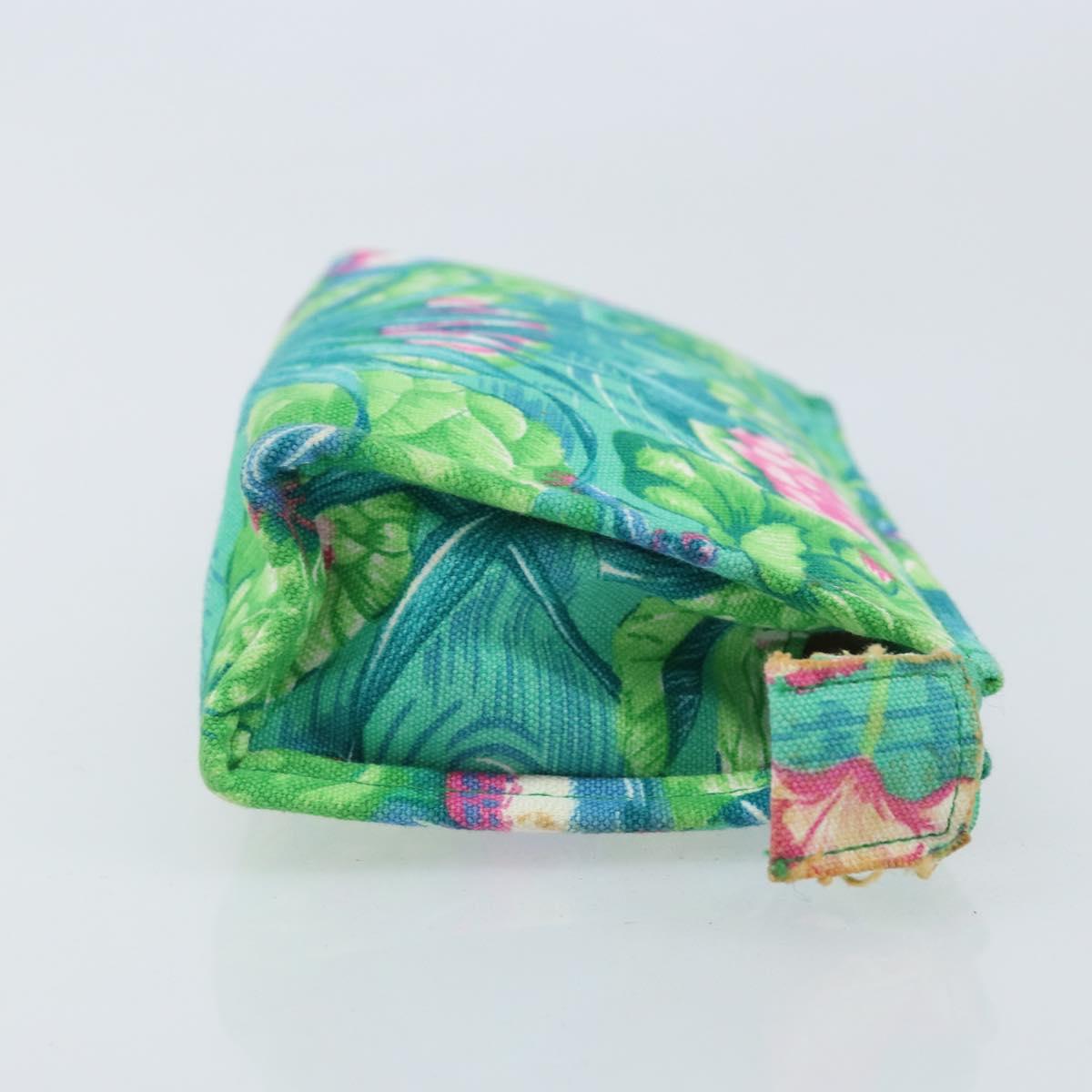 HERMES Pouch Canvas Green Auth LNZ691A