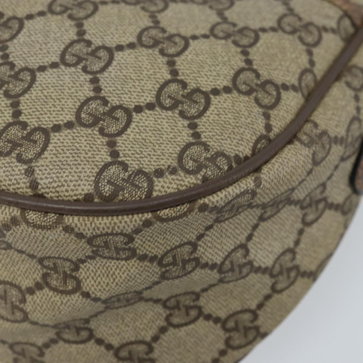 GUCCI GG Supreme Web Sherry Line Bag PVC Beige Gold 89 02 032 Auth LNZ714