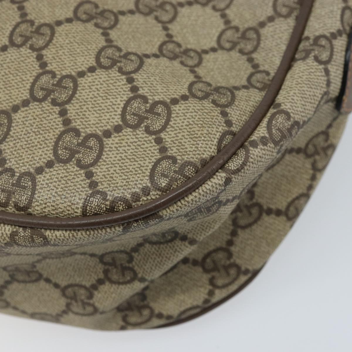 GUCCI GG Supreme Web Sherry Line Bag PVC Beige Gold 89 02 032 Auth LNZ714