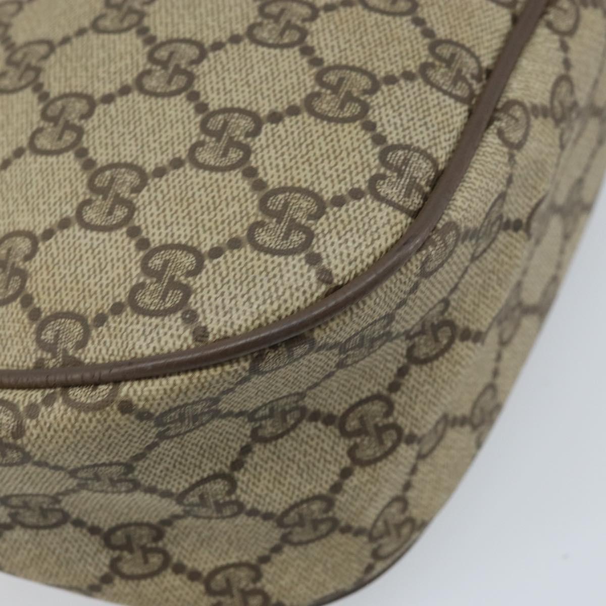 GUCCI GG Supreme Web Sherry Line Bag PVC Beige Gold 89 02 032 Auth LNZ714