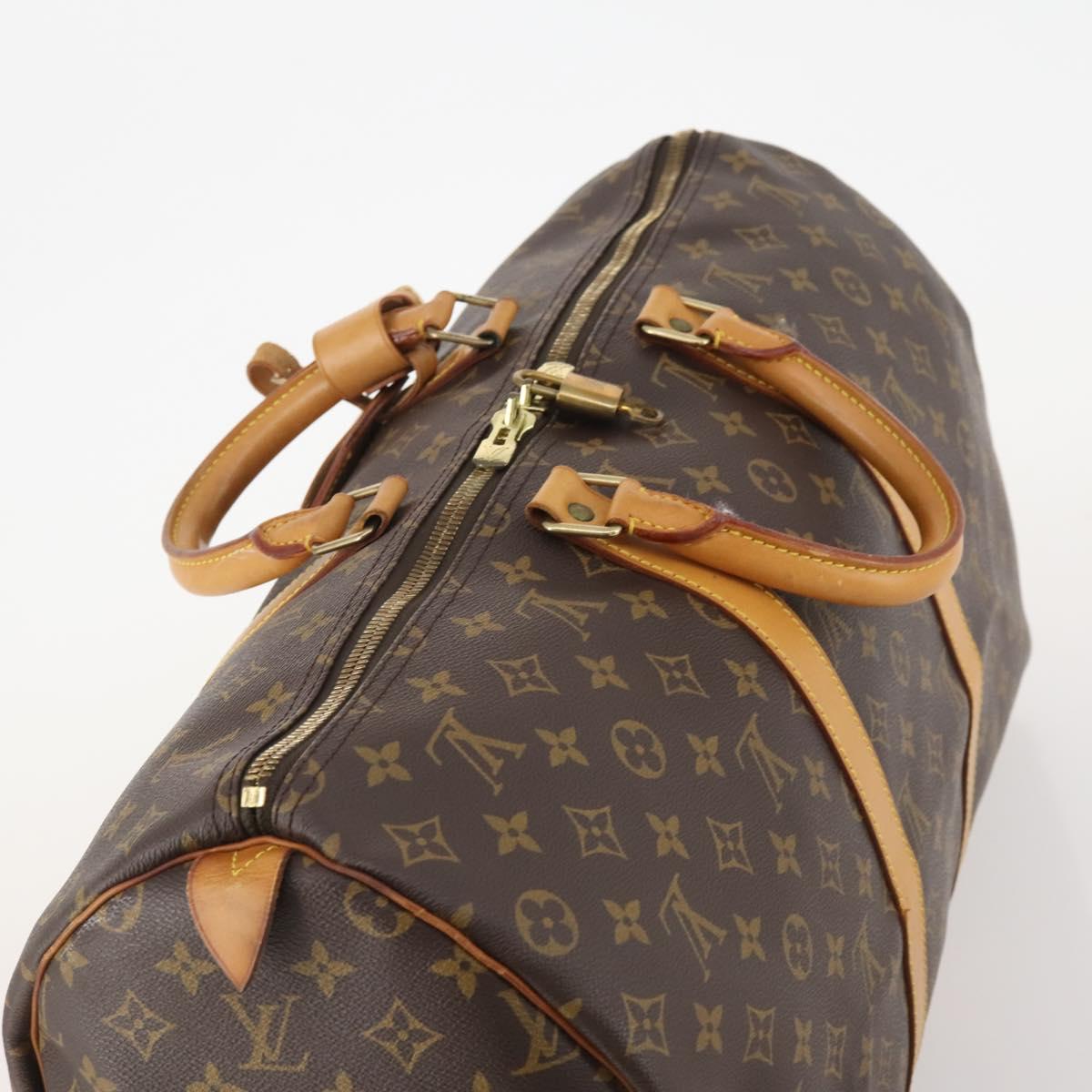 LOUIS VUITTON Monogram Keepall 50 Boston Bag M41426 LV Auth LNZ722V