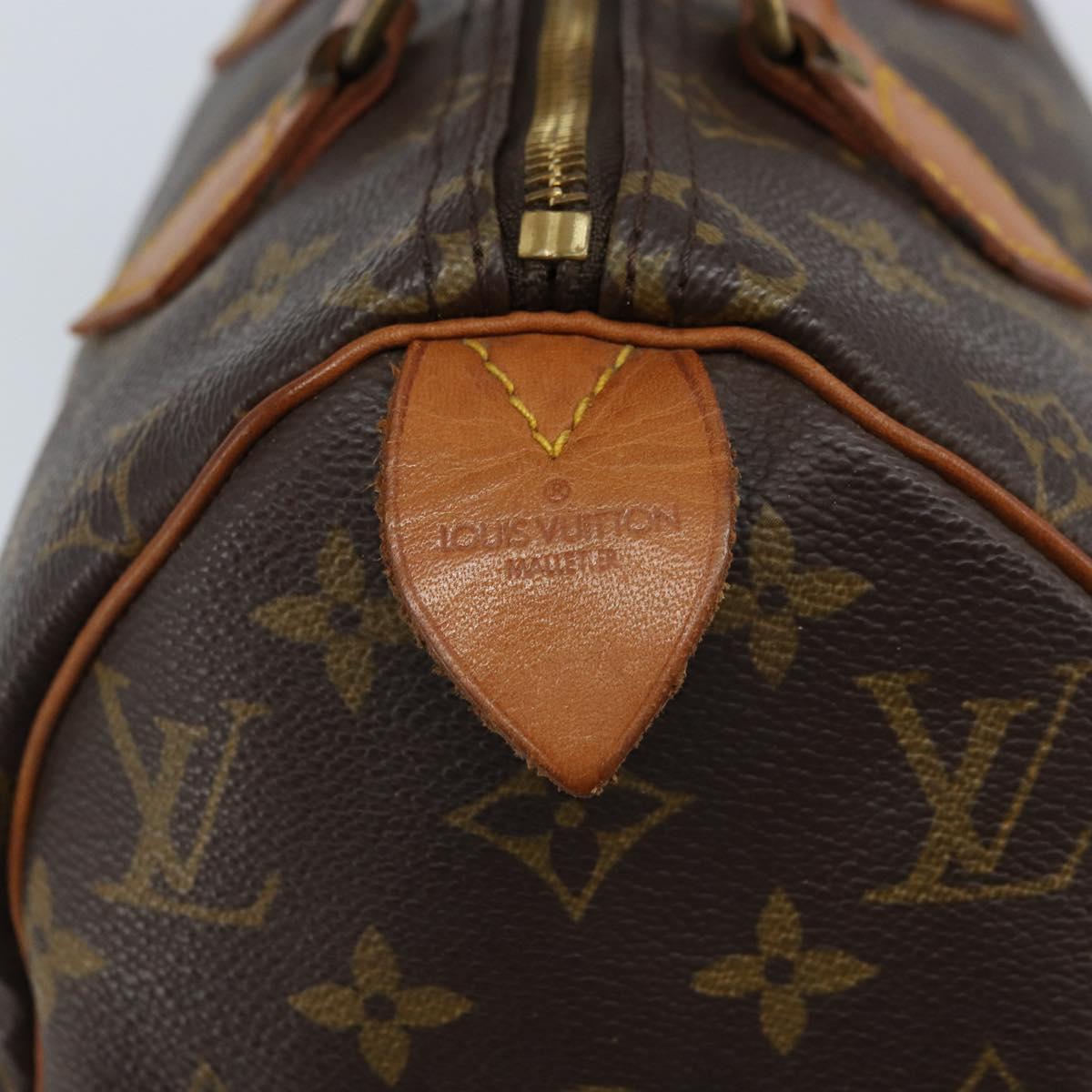 LOUIS VUITTON Monogram Speedy 25 Hand Bag M41528 LV Auth LNZ726V