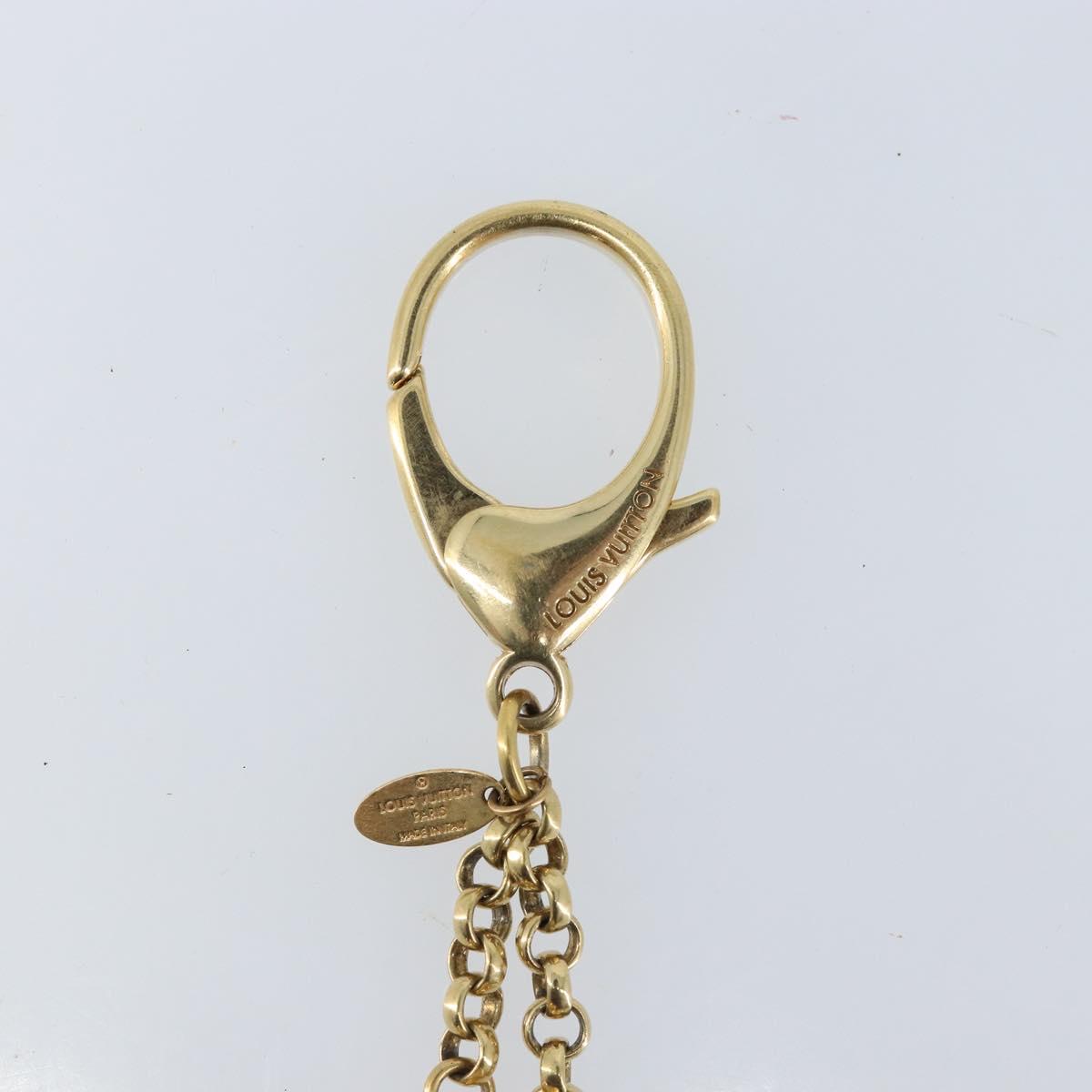 LOUIS VUITTON Fully Flower Charm metal Red Gold M67128 LV Auth LNZ728