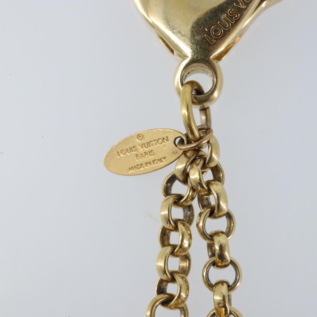 LOUIS VUITTON Fully Flower Charm metal Red Gold M67128 LV Auth LNZ728