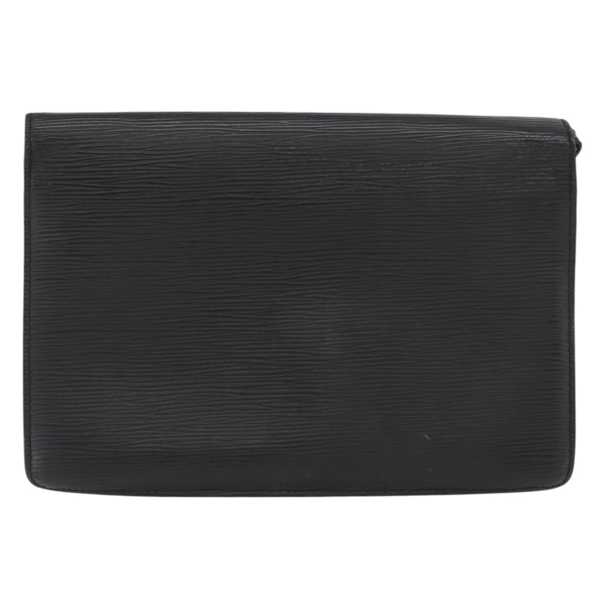 LOUIS VUITTON Epi Serie Dragonne Clutch Bag Black Noir M52612 LV Auth LNZ734