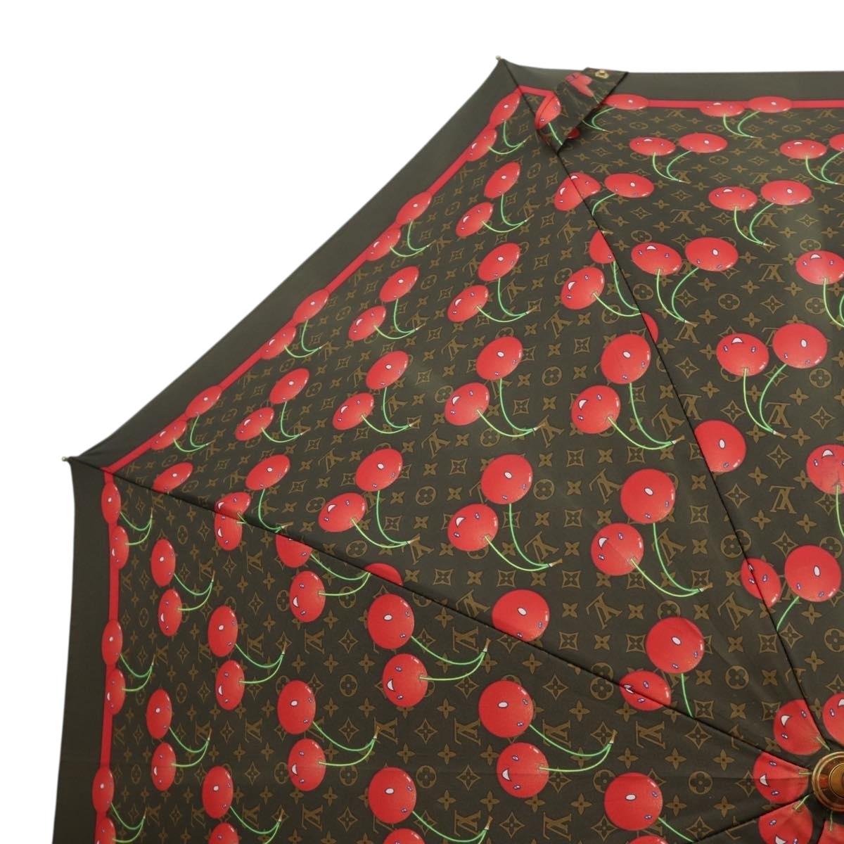 LOUIS VUITTON Monogram Cherry Umbrella Polyester Wood M70125 LV Auth LNZ750V