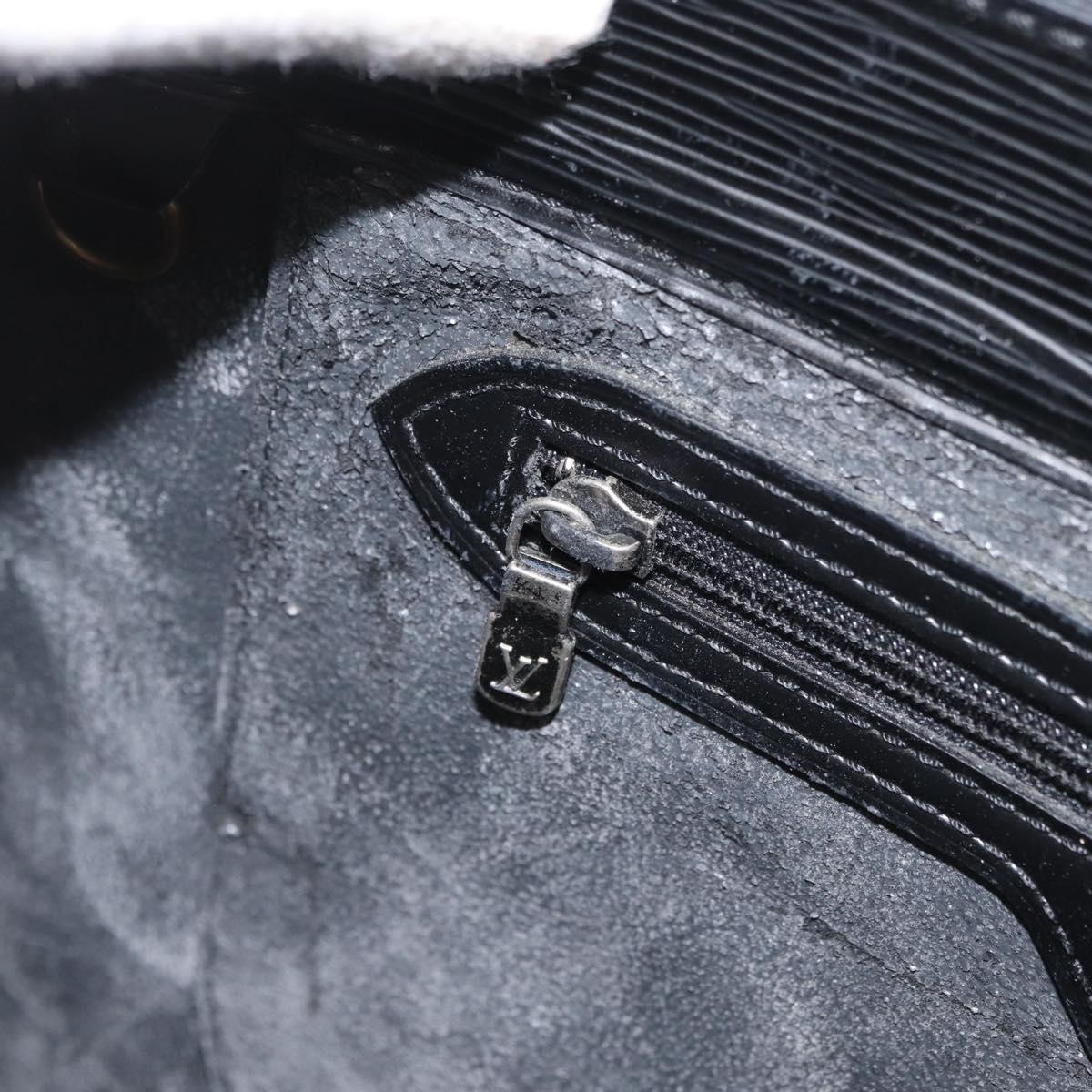 LOUIS VUITTON Epi Sac Plat PM Hand Bag Black M58658 LV Auth LNZ753