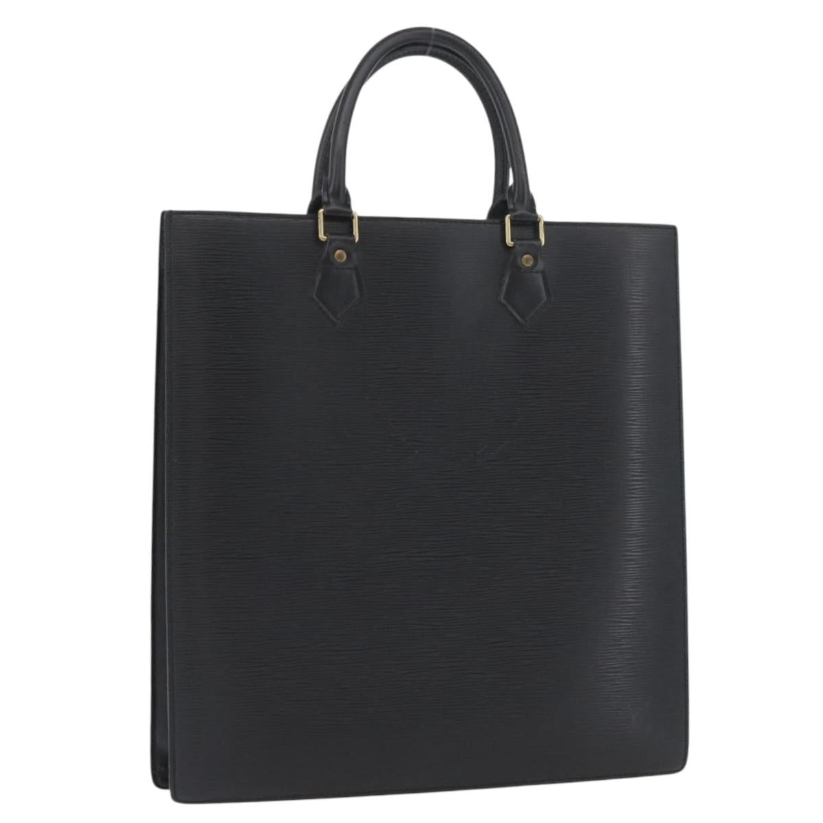LOUIS VUITTON Epi Sac Plat PM Hand Bag Black M58658 LV Auth LNZ753