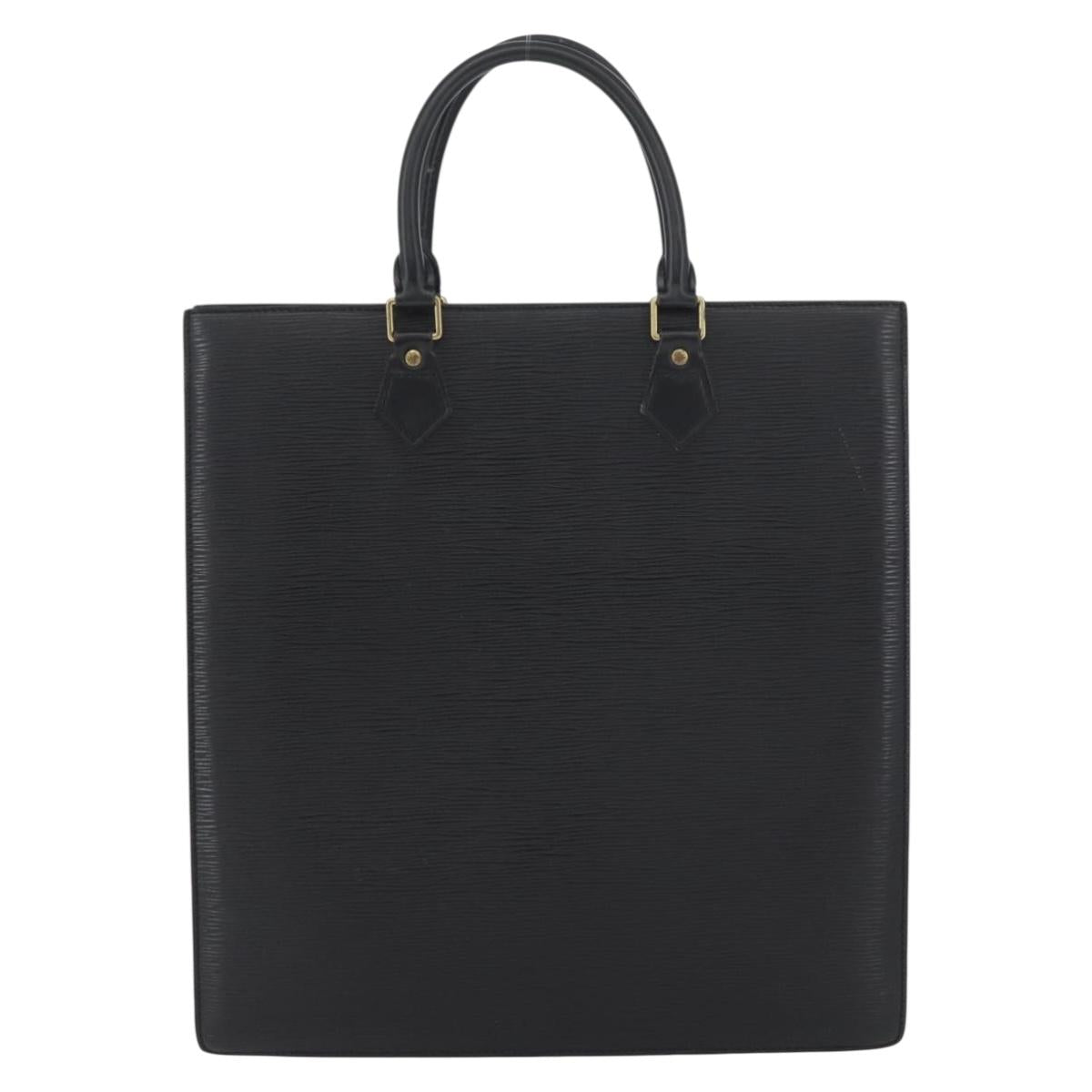 LOUIS VUITTON Epi Sac Plat PM Hand Bag Black M58658 LV Auth LNZ753
