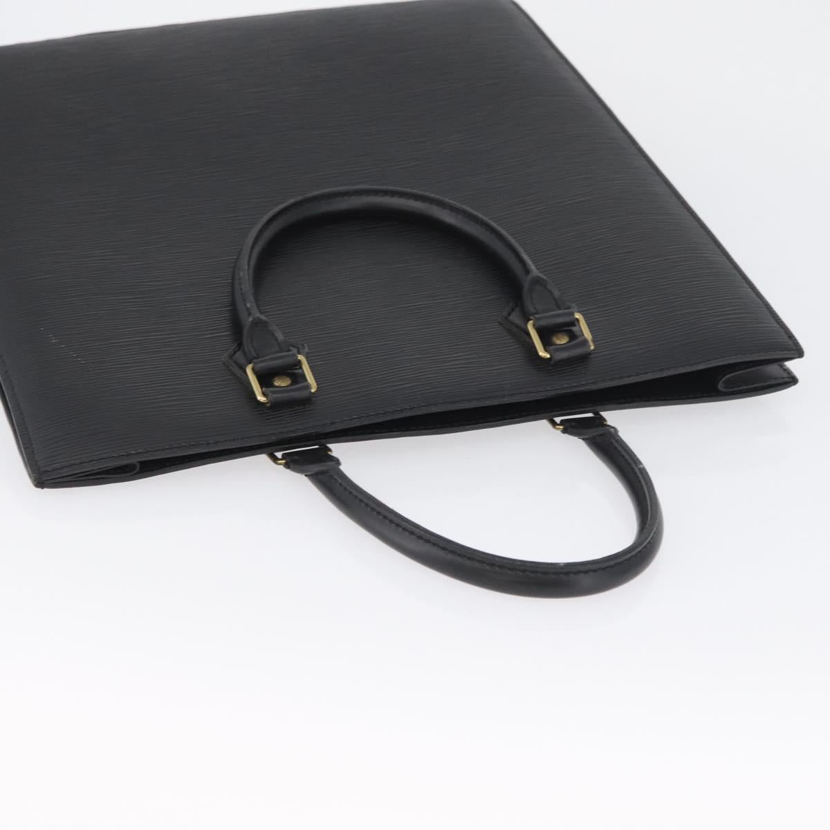LOUIS VUITTON Epi Sac Plat PM Hand Bag Black M58658 LV Auth LNZ753