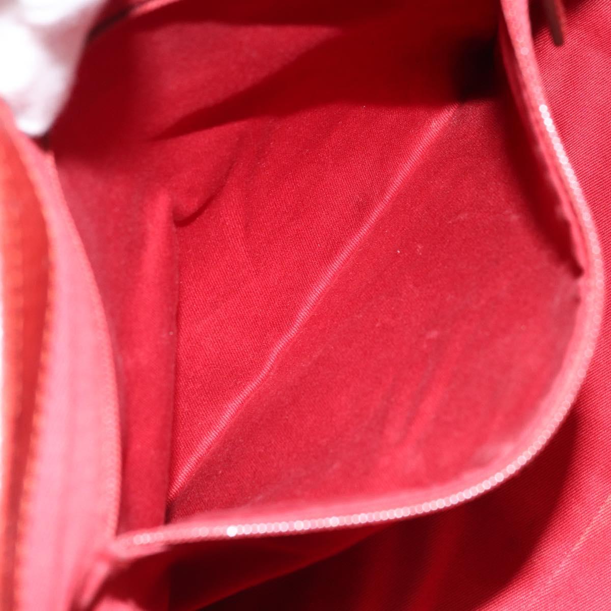 GUCCI GG Canvas Tote Bag Red Silver 113019 Auth LNZ757