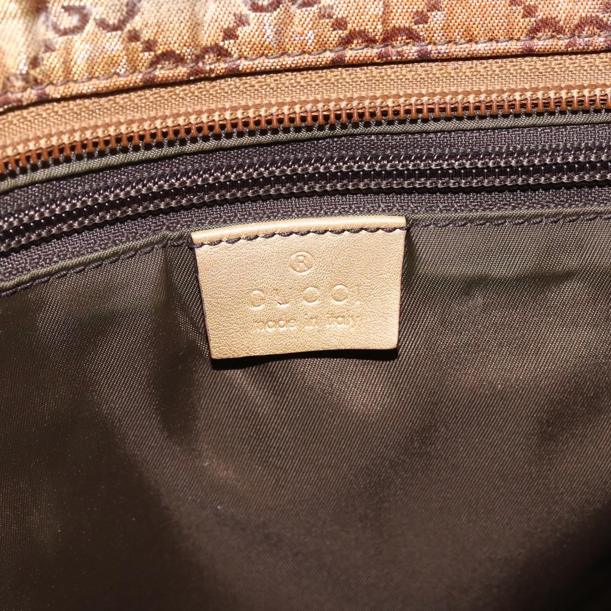 GUCCI GG Crystal Tote Bag Coated Canvas Beige 155524 Auth LNZ771